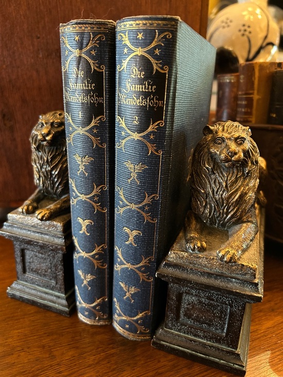 Pair of Borghese Style Vintage Gold Gilt Lion Bookends
